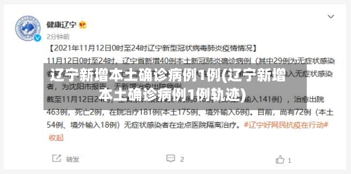 辽宁新增本土确诊病例1例(辽宁新增本土确诊病例1例轨迹)-第2张图片