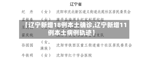 【辽宁新增18例本土确诊,辽宁新增11例本土病例轨迹】-第2张图片