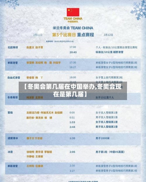 【冬奥会第几届在中国举办,冬奥会现在是第几届】