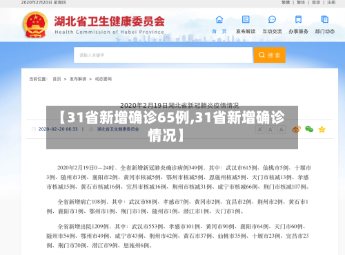 【31省新增确诊65例,31省新增确诊情况】-第3张图片