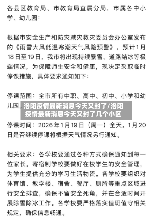 洛阳疫情最新消息今天又封了/洛阳疫情最新消息今天又封了几个小区-第2张图片
