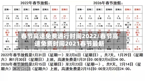 春节高速免费通行时间2022/春节高速免费时间2021春节最新