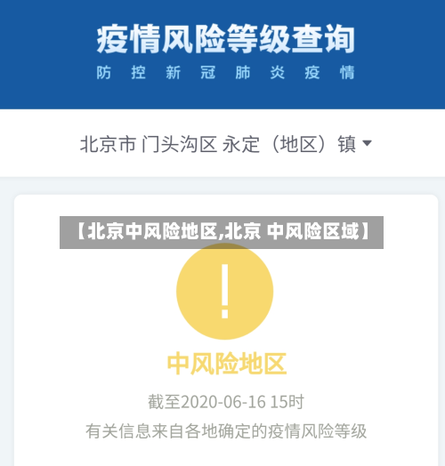 【北京中风险地区,北京 中风险区域】-第3张图片