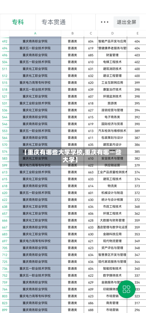 【重庆有哪些大学学校,重庆有哪一些大学】-第2张图片