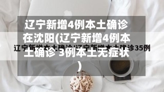 辽宁新增4例本土确诊在沈阳(辽宁新增4例本土确诊 3例本土无症状)