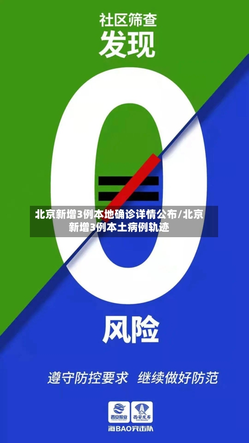 北京新增3例本地确诊详情公布/北京新增3例本土病例轨迹
