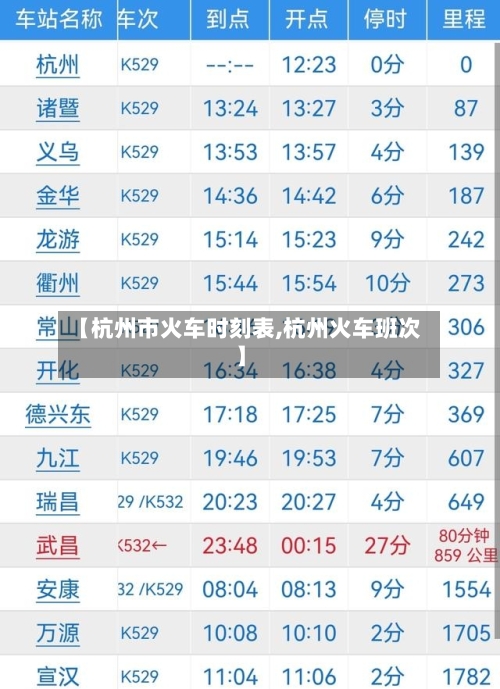 【杭州市火车时刻表,杭州火车班次】-第2张图片