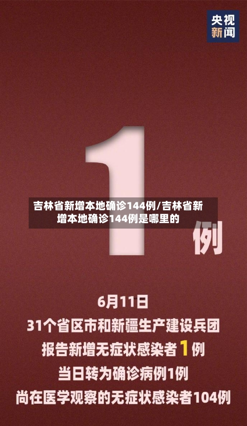 吉林省新增本地确诊144例/吉林省新增本地确诊144例是哪里的-第1张图片