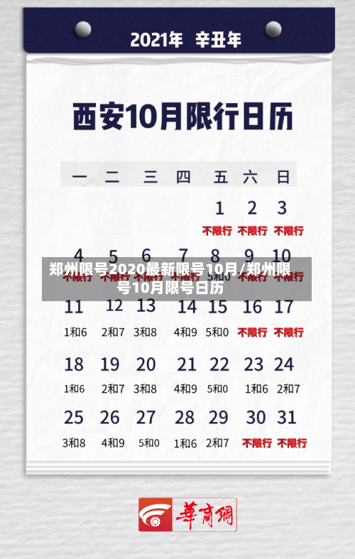 郑州限号2020最新限号10月/郑州限号10月限号日历-第3张图片