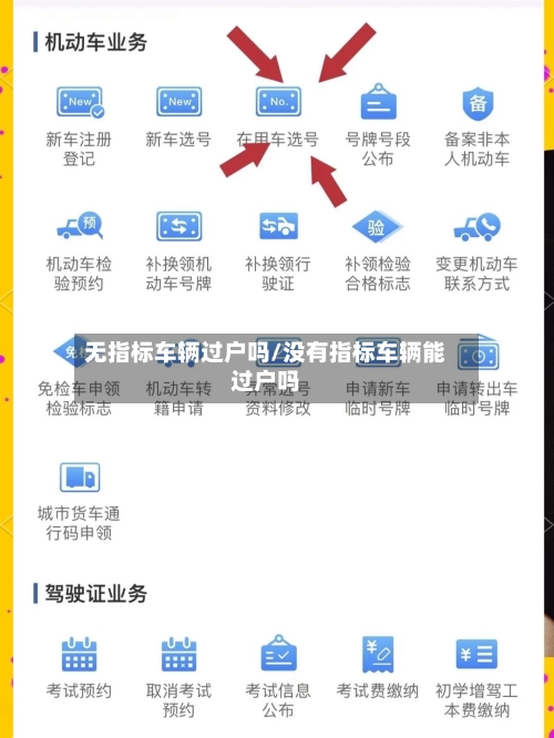 无指标车辆过户吗/没有指标车辆能过户吗