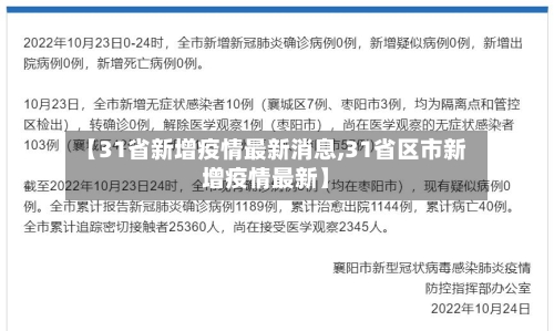 【31省新增疫情最新消息,31省区市新增疫情最新】-第2张图片