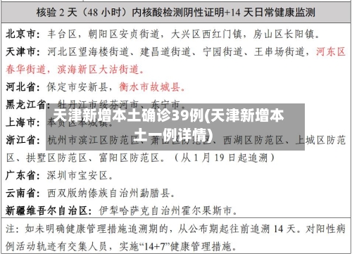 天津新增本土确诊39例(天津新增本土一例详情)-第2张图片