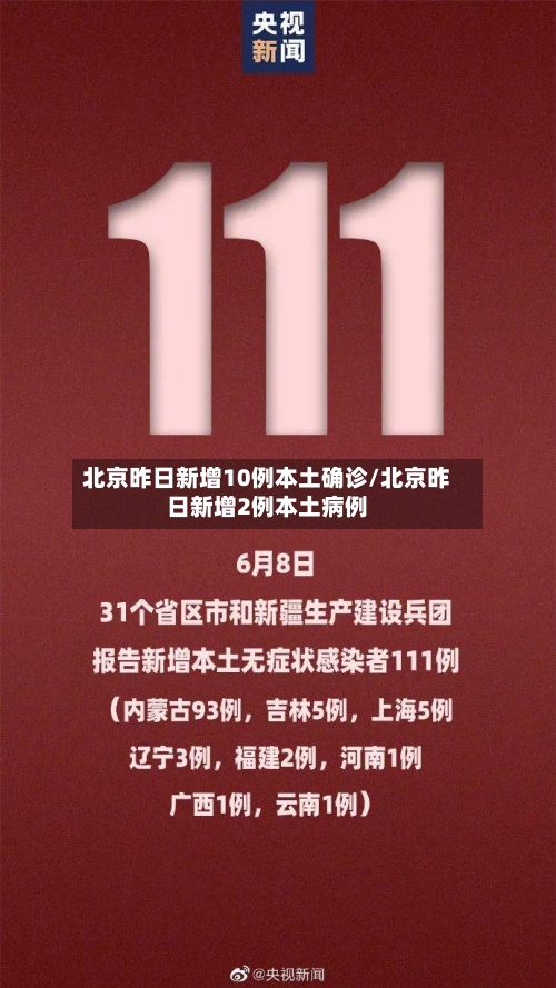 北京昨日新增10例本土确诊/北京昨日新增2例本土病例